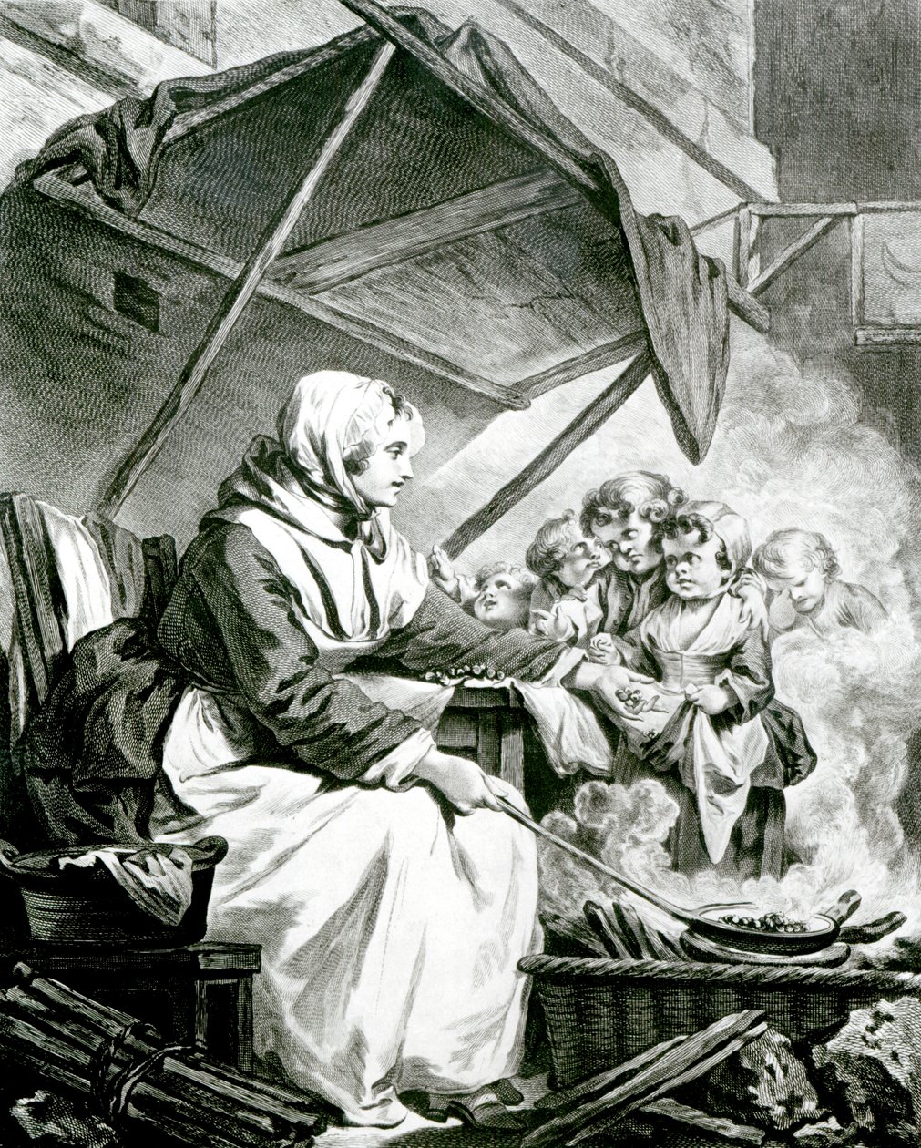 Smlouvání o kaštanech od Jean Baptiste Greuze