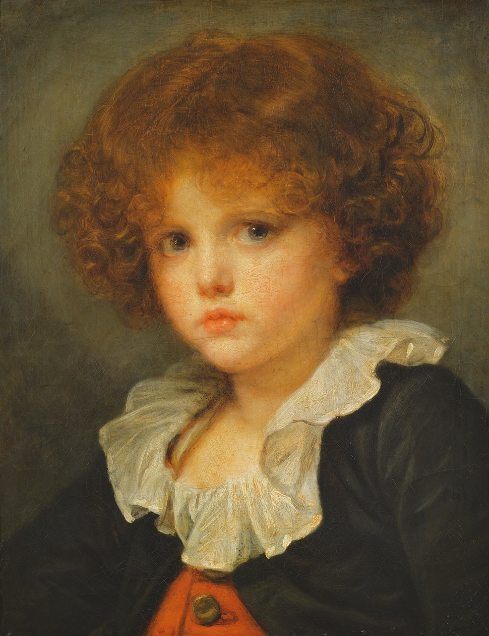 Chlapec v červené vestě, kolem 1775-80 od Jean Baptiste Greuze