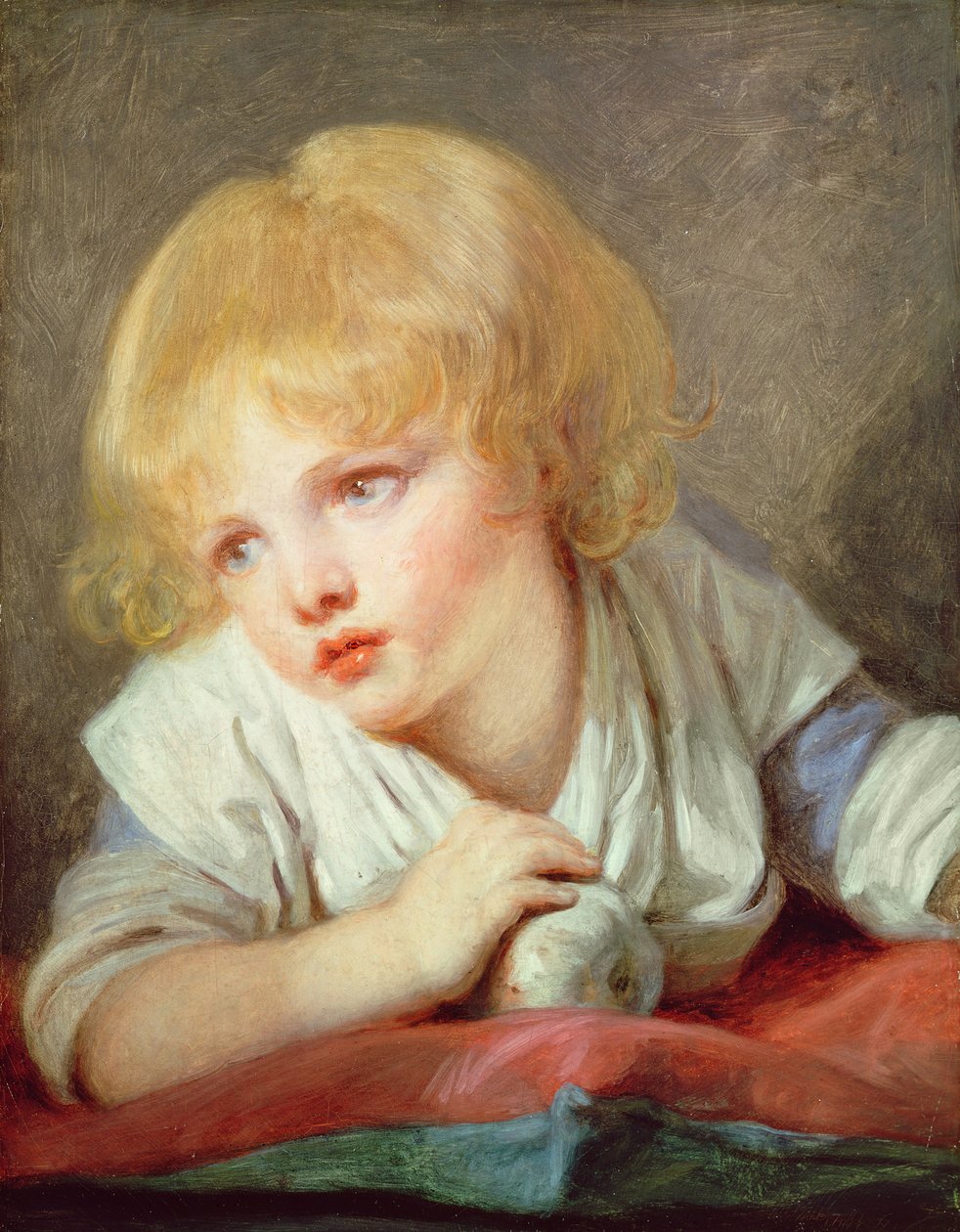 Dítě s jablkem, konec 18. století od Jean Baptiste Greuze