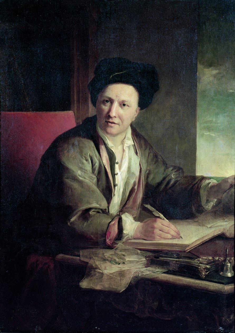 Portrét Bernarda le Bovier de Fontenelle (1657-1757) od Jean Baptiste Greuze
