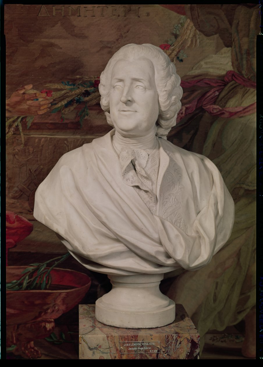 Portrétní busta Jacquese-Ange Gabriela (1698-1782) od Jean Baptiste II Lemoyne
