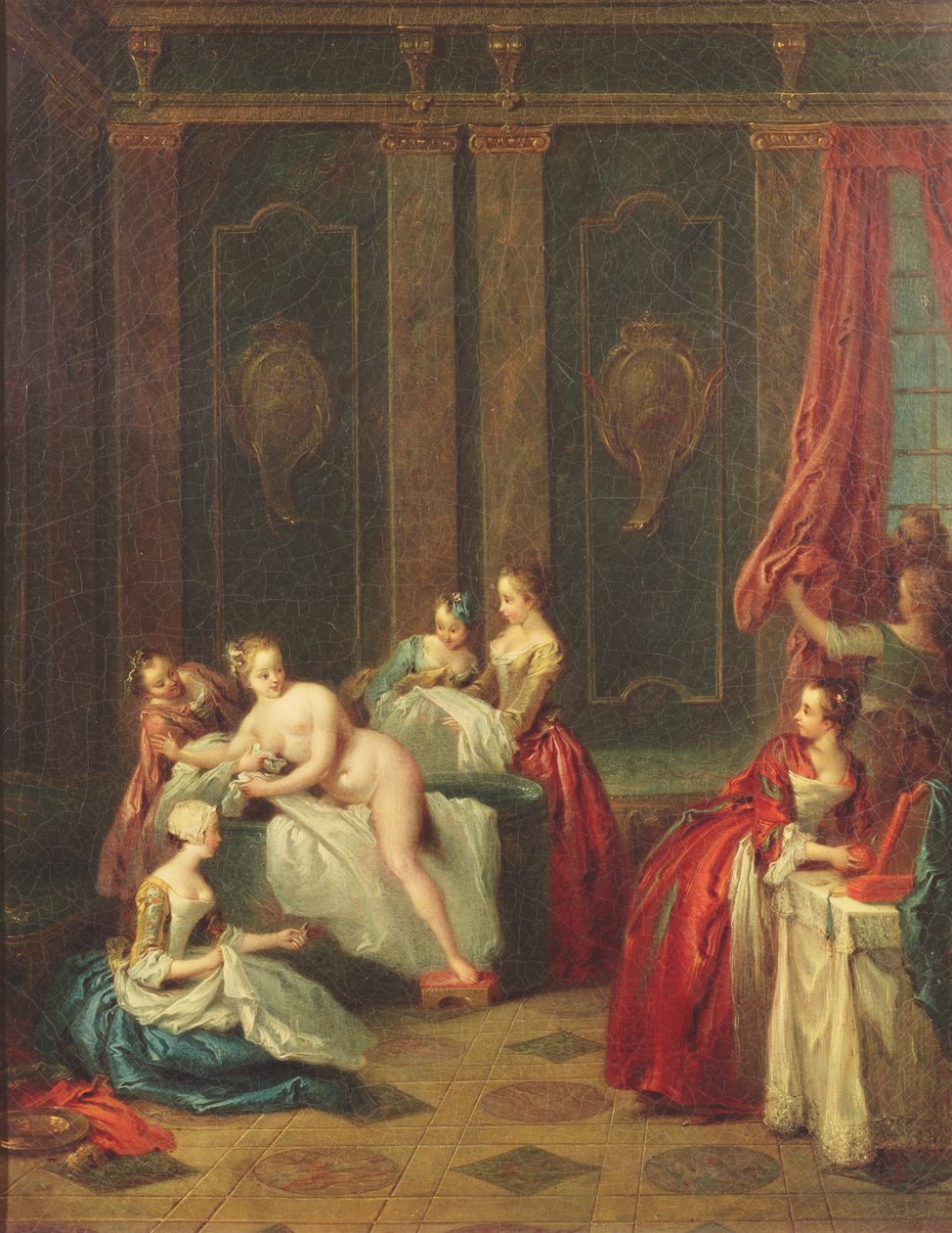 Interiér koupelny od Jean Baptiste Joseph Pater