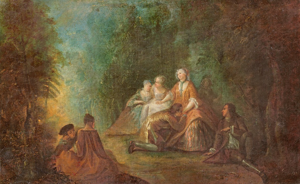 Galantní shledání od Jean Baptiste Joseph Pater