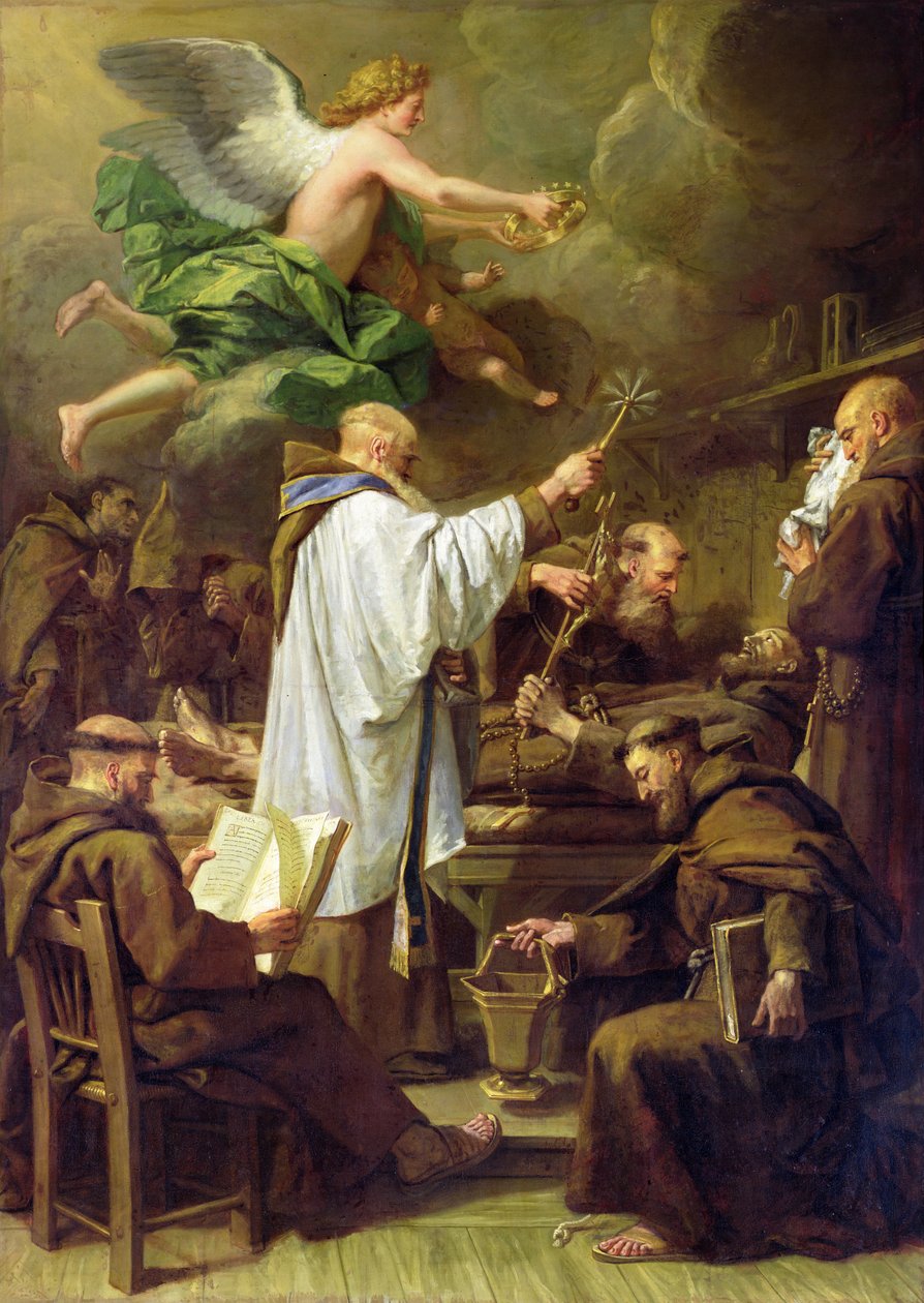Smrt sv. Františka, kolem roku 1713 od Jean Baptiste Jouvenet