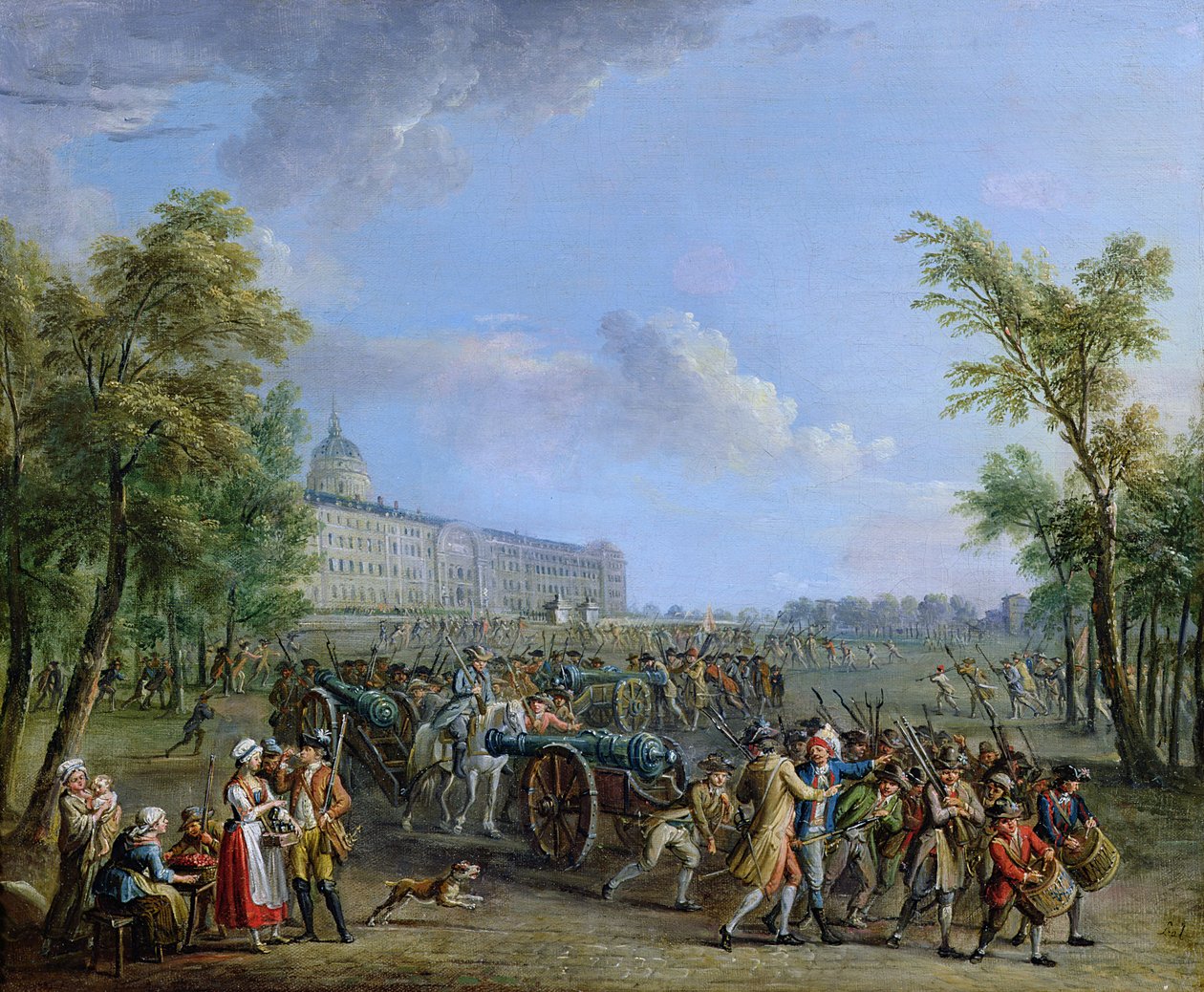 Drancování Invalidovny, 14. července 1789 od Jean Baptiste Lallemand