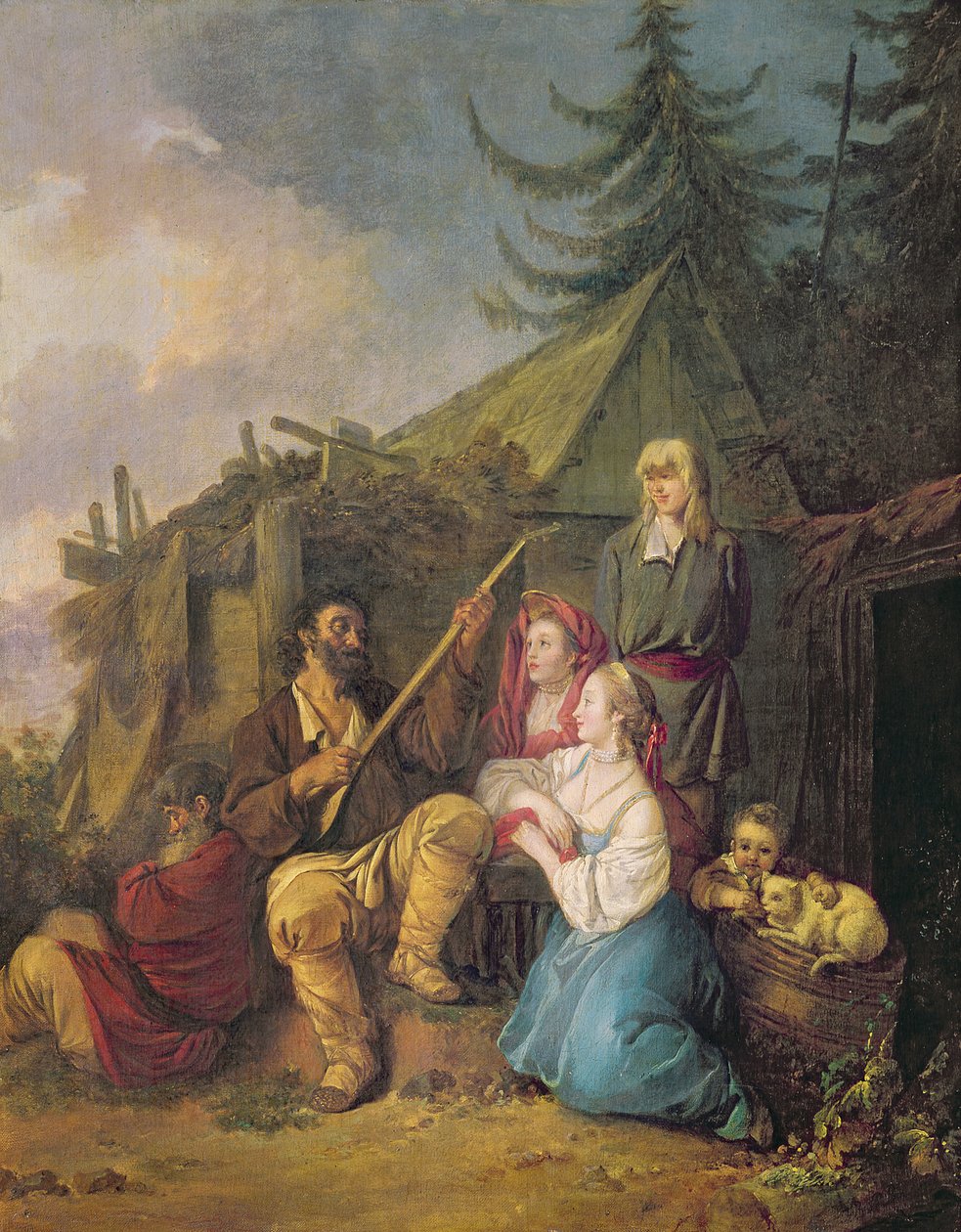 Hráč na balalajce, 1764 od Jean Baptiste Le Prince