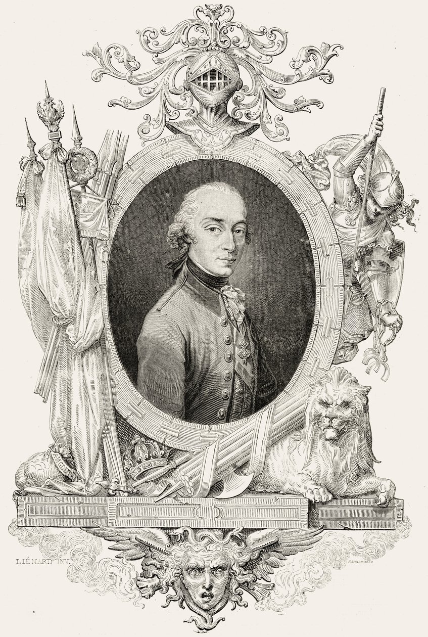 Portrét Charlese Edwarda Stuarta (1720-88) mladého uchazeče, vyrytý Stephanem Pannemakerem (1847-1930) od Jean Baptiste Lienard
