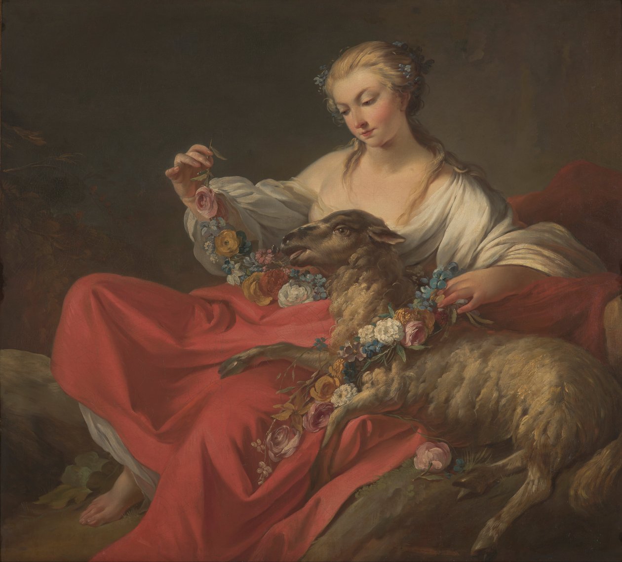 Oblíbený beránek (Le Mouton Favori) od Jean Baptiste Marie Pierre