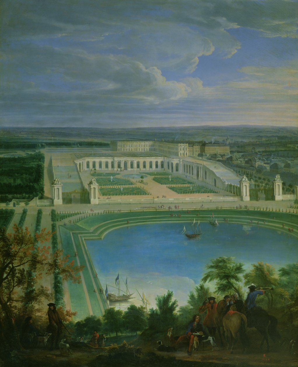 Oranžérie a zámek ve Versailles, 1696 od Jean Baptiste Martin