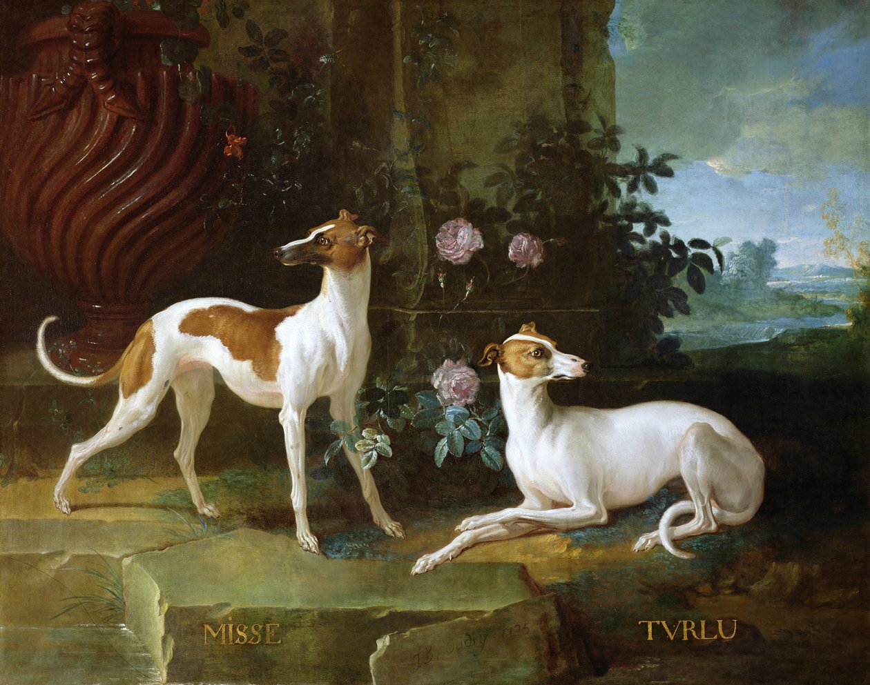 Misse a Turlu, dva chrti Ludvíka XV od Jean Baptiste Oudry