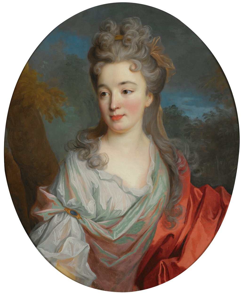 Portrét dámy od Jean Baptiste Oudry