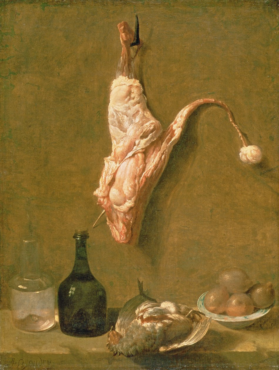 Zátiší s telecí kýtou od Jean Baptiste Oudry
