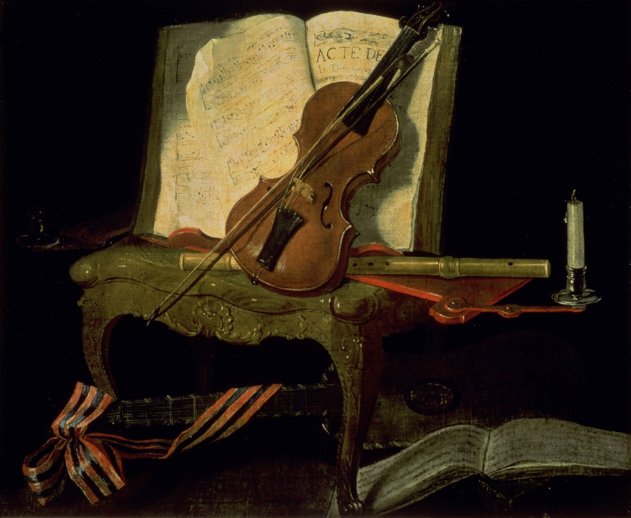 Zátiší s houslemi od Jean Baptiste Oudry