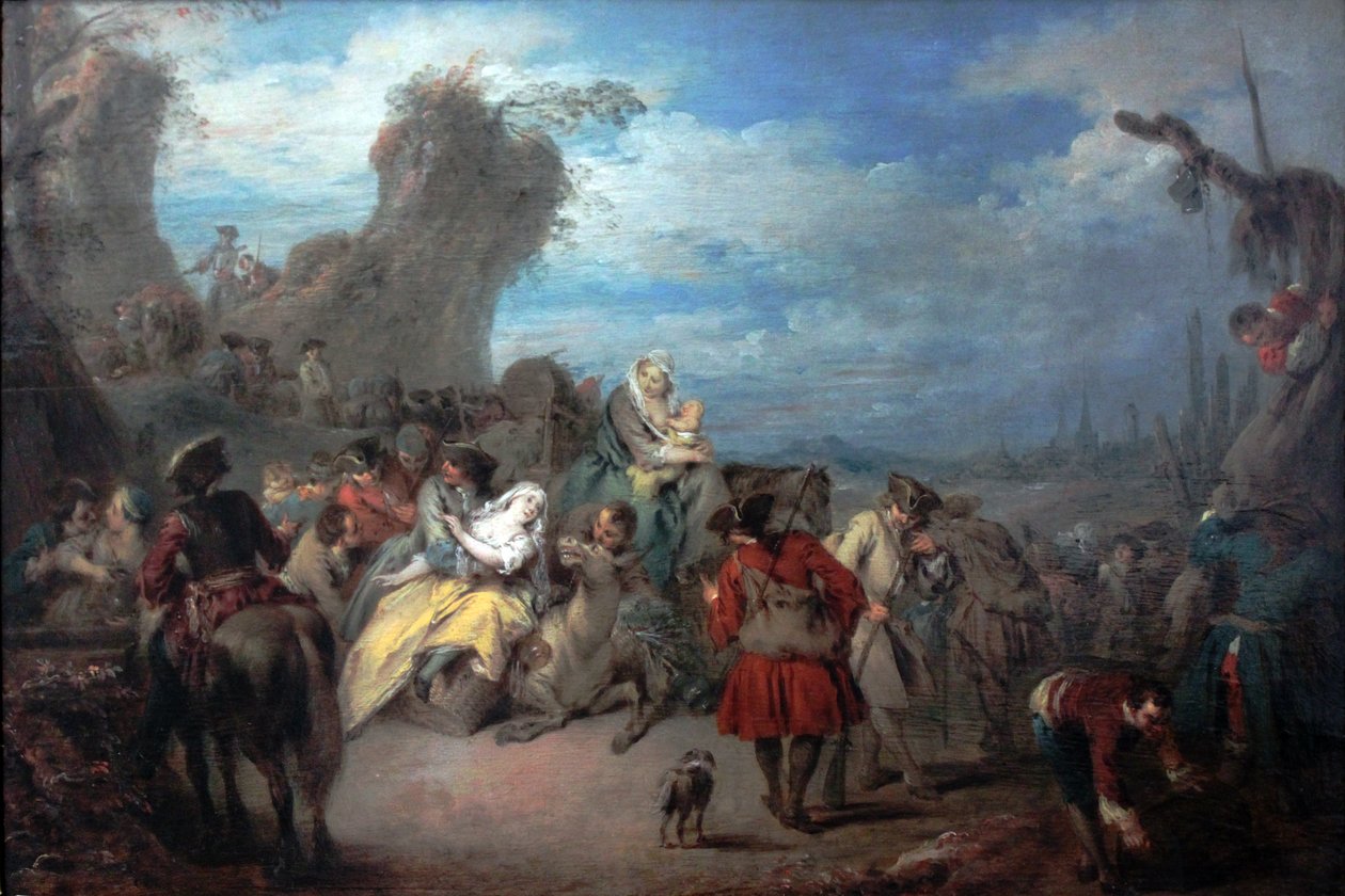 Odpočinek vojáků (válka) od Jean Baptiste Pater