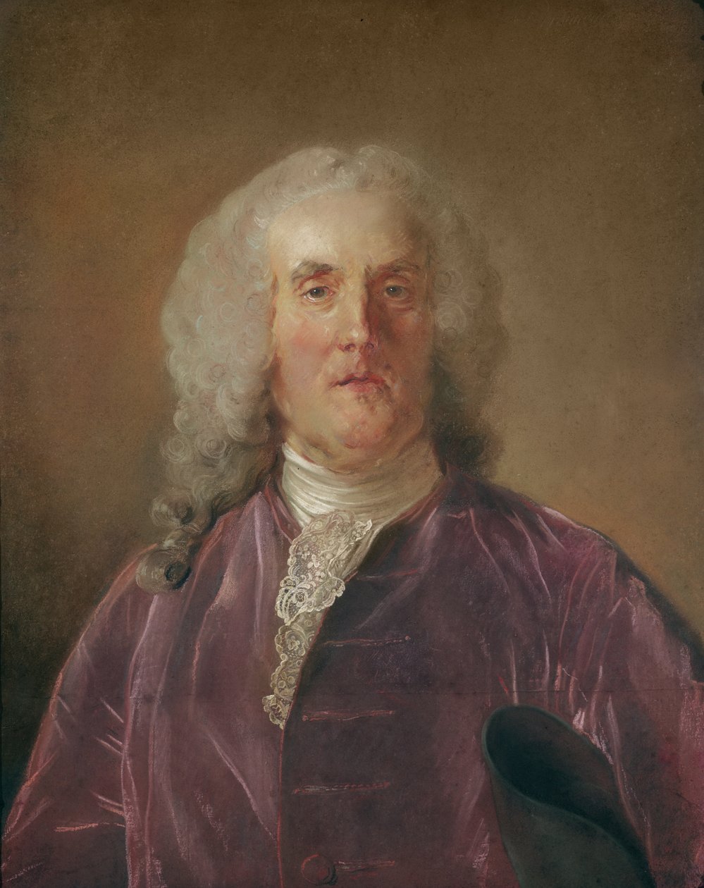 Abraham van Robais (pastel na papíře) od Jean Baptiste Perronneau