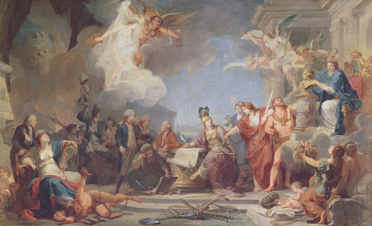 Alegorie Deklarace práv člověka, 1790 od Jean Baptiste Regnault
