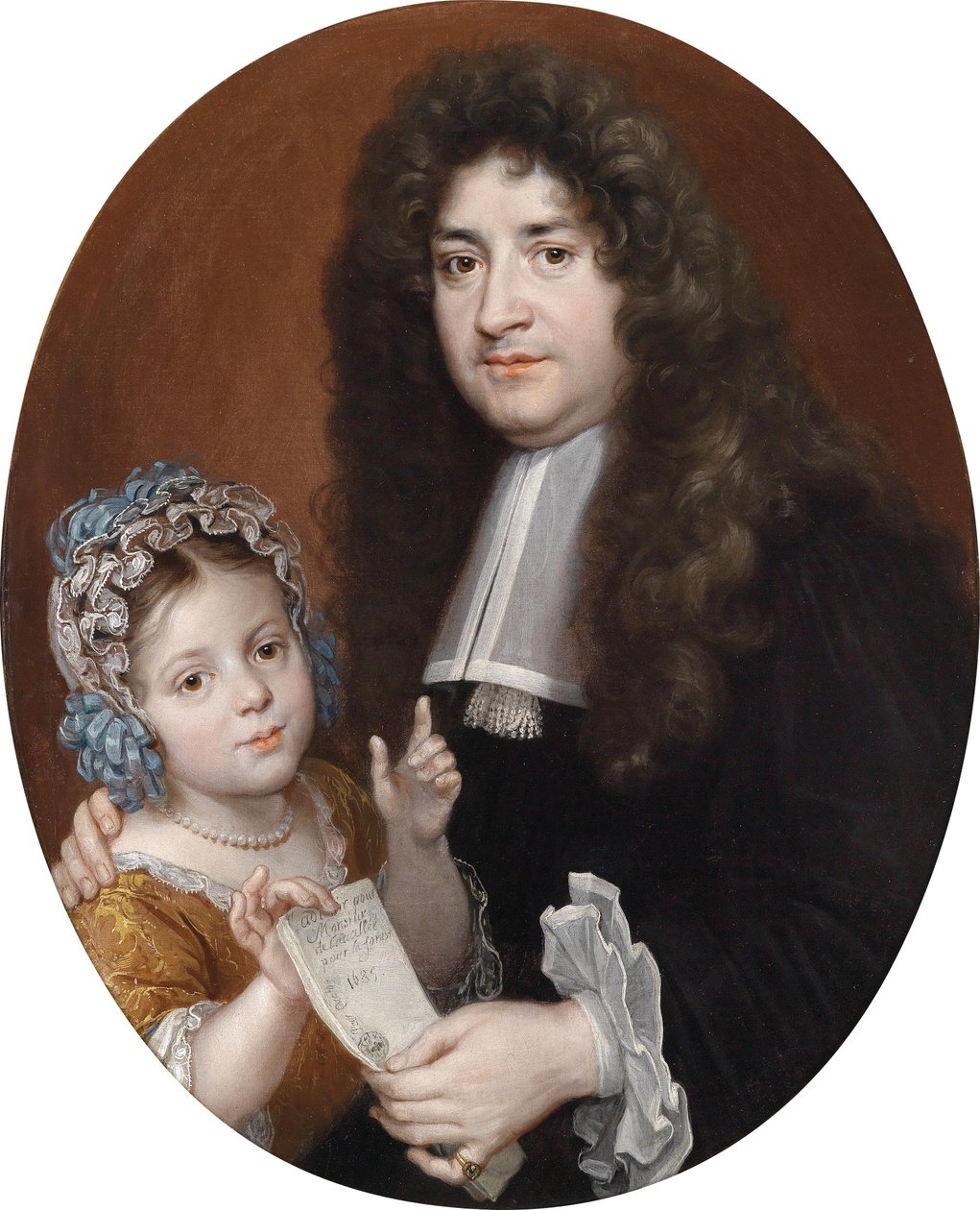 Mladá dívka dostává od svého opatrovníka závěť od Jean Baptiste Santerre