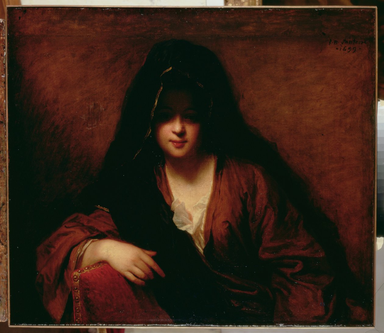 Mladá žena v šátku, 1699 od Jean Baptiste Santerre