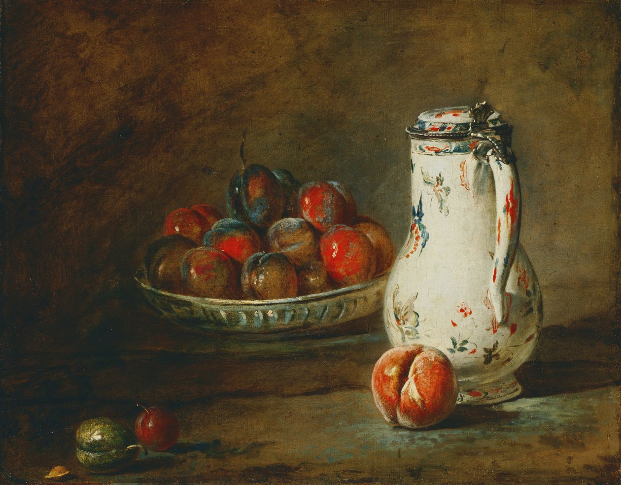 Mísa švestek od Jean Baptiste Simeon Chardin