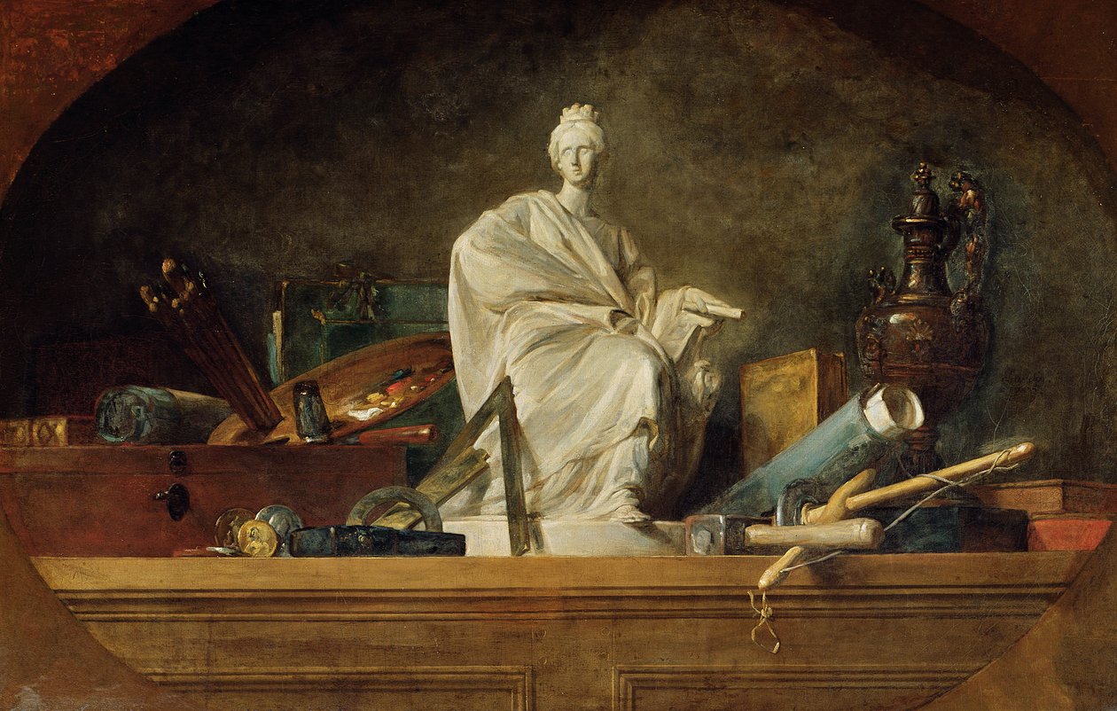 Atributy umění, 1765 od Jean Baptiste Simeon Chardin