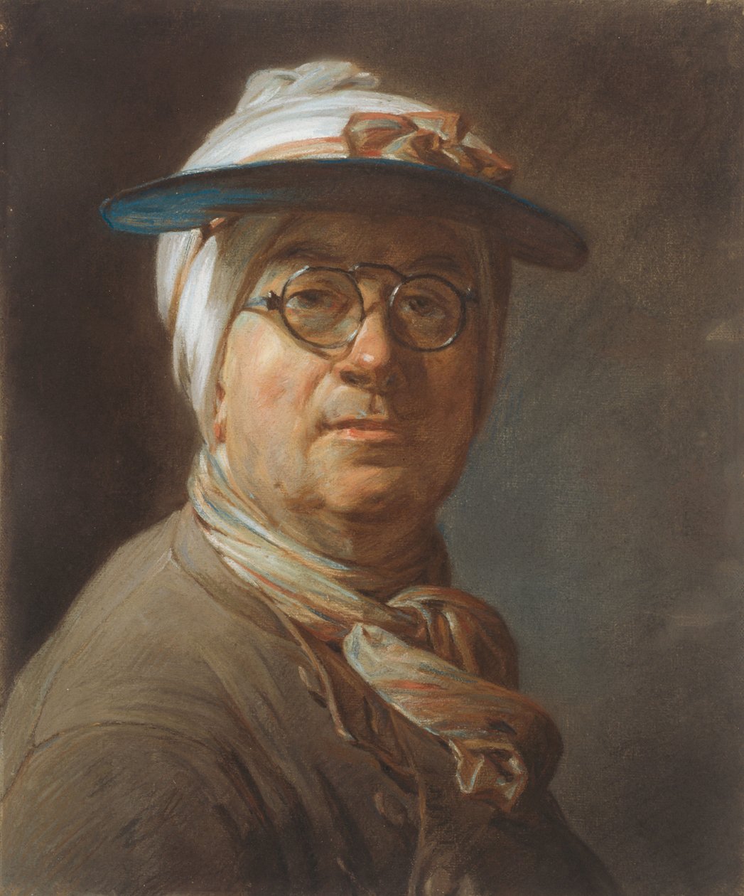 Autoportrét s hledím od Jean Baptiste Simeon Chardin