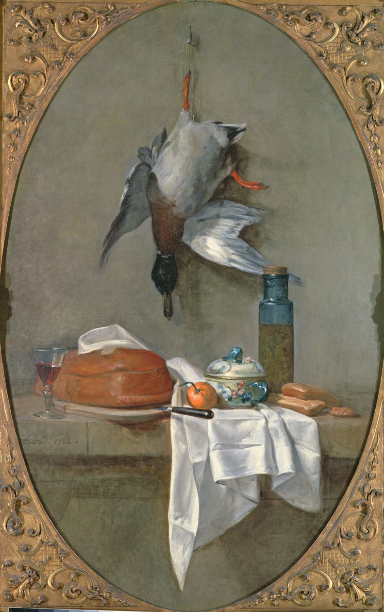 Zátiší s kachnou, 1764 od Jean Baptiste Simeon Chardin