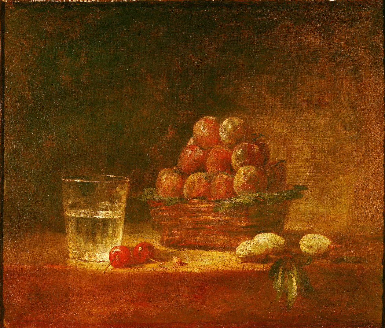 Zátiší ovoce a sklenice, 1759 od Jean Baptiste Simeon Chardin