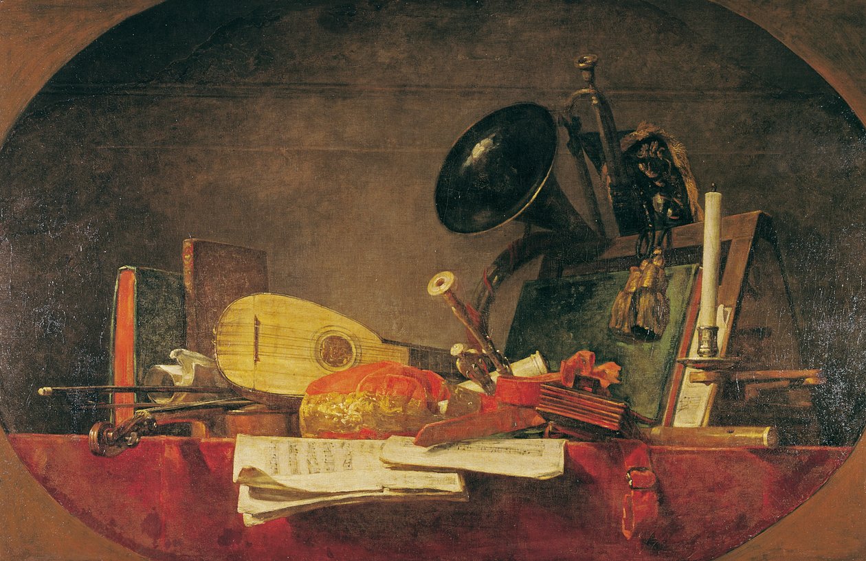 The Attributes of Music, 1765 od Jean Baptiste Simeon Chardin