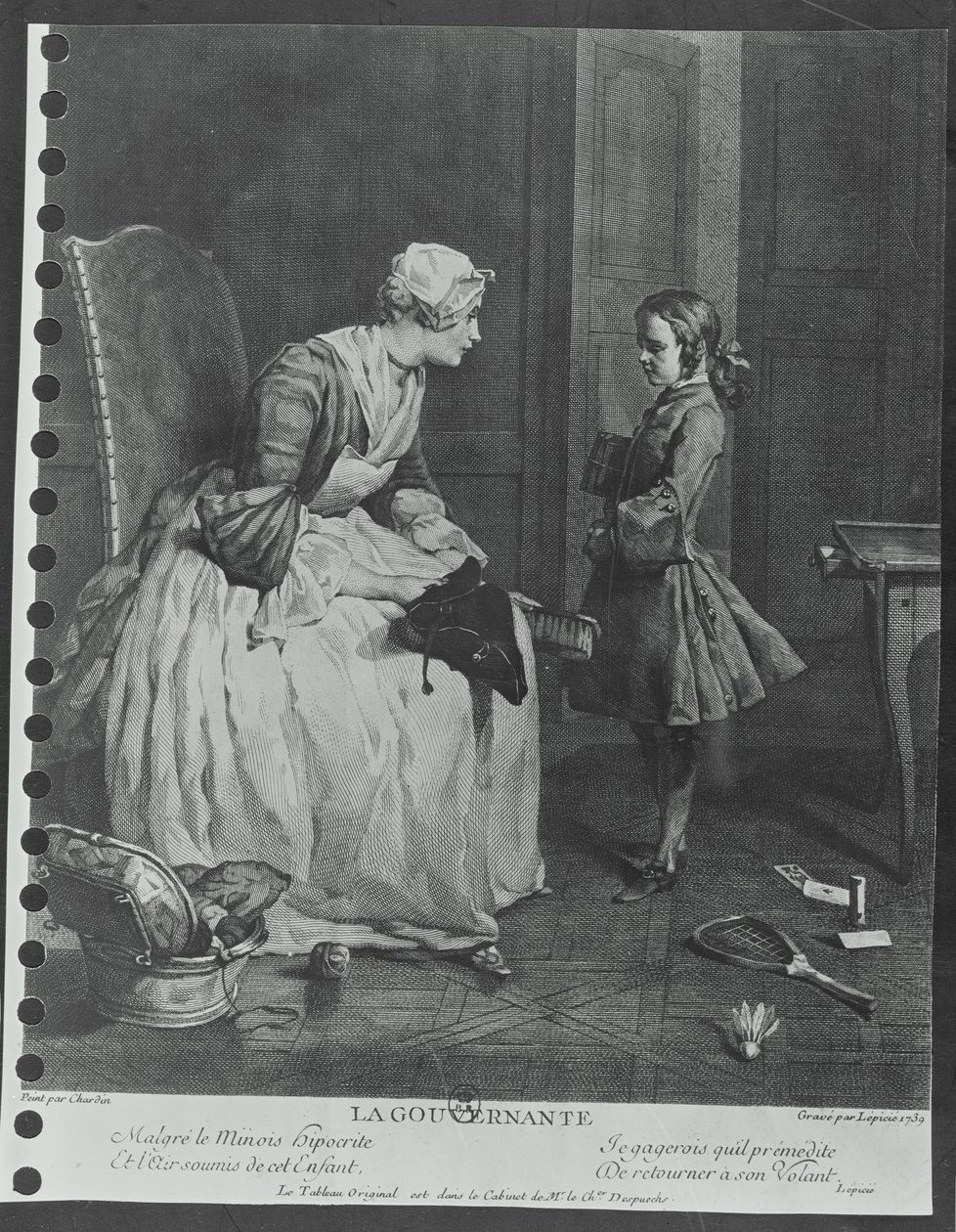 Guvernérka, 1739 od Jean Baptiste Simeon Chardin