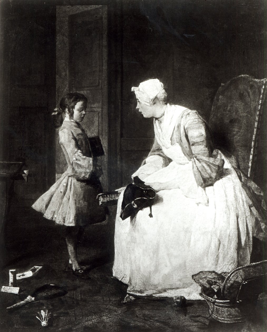 Guvernérka, 1739 od Jean Baptiste Simeon Chardin