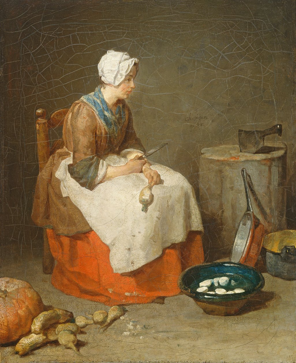 The Kitchen Maid, 1738 od Jean Baptiste Simeon Chardin