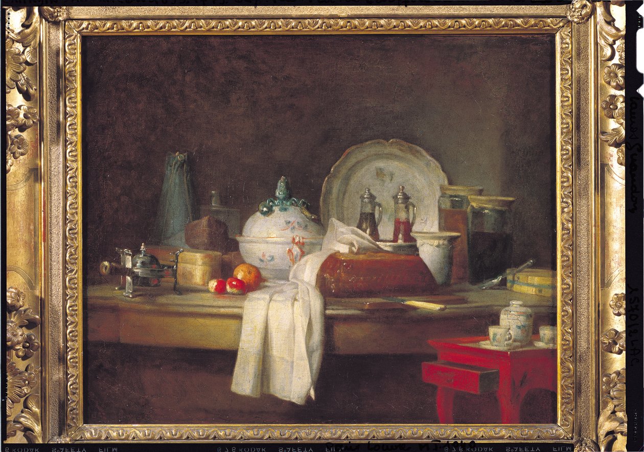 Důstojnický nepořádek nebo zbytky oběda, 1763 od Jean Baptiste Simeon Chardin