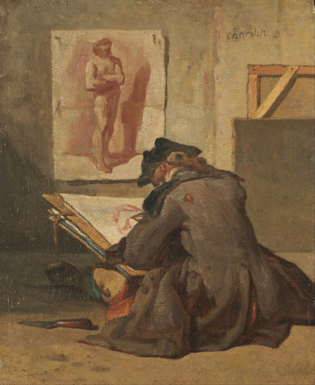 Kreslení mladých studentů od Jean Baptiste Simeon Chardin