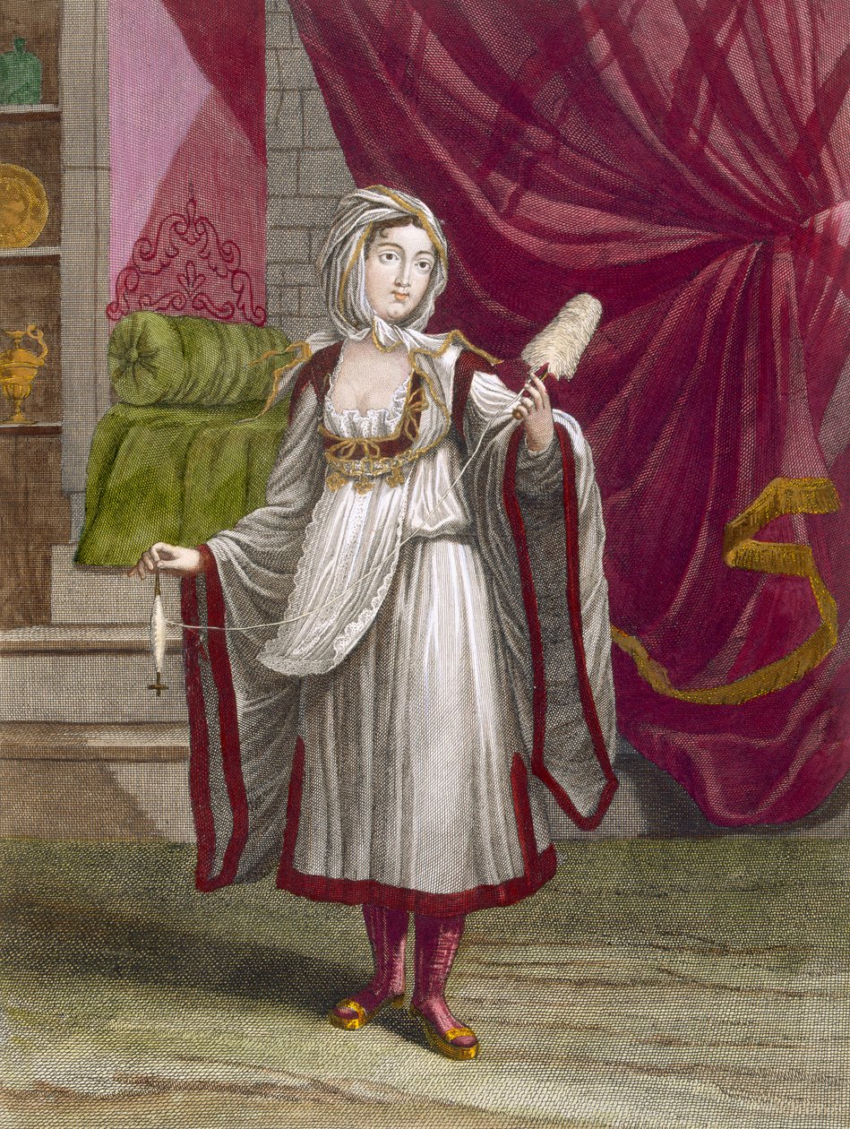 Dívka z Kimolos, ostrova Kyklady, kolem roku 1708 od Jean Baptiste Vanmour