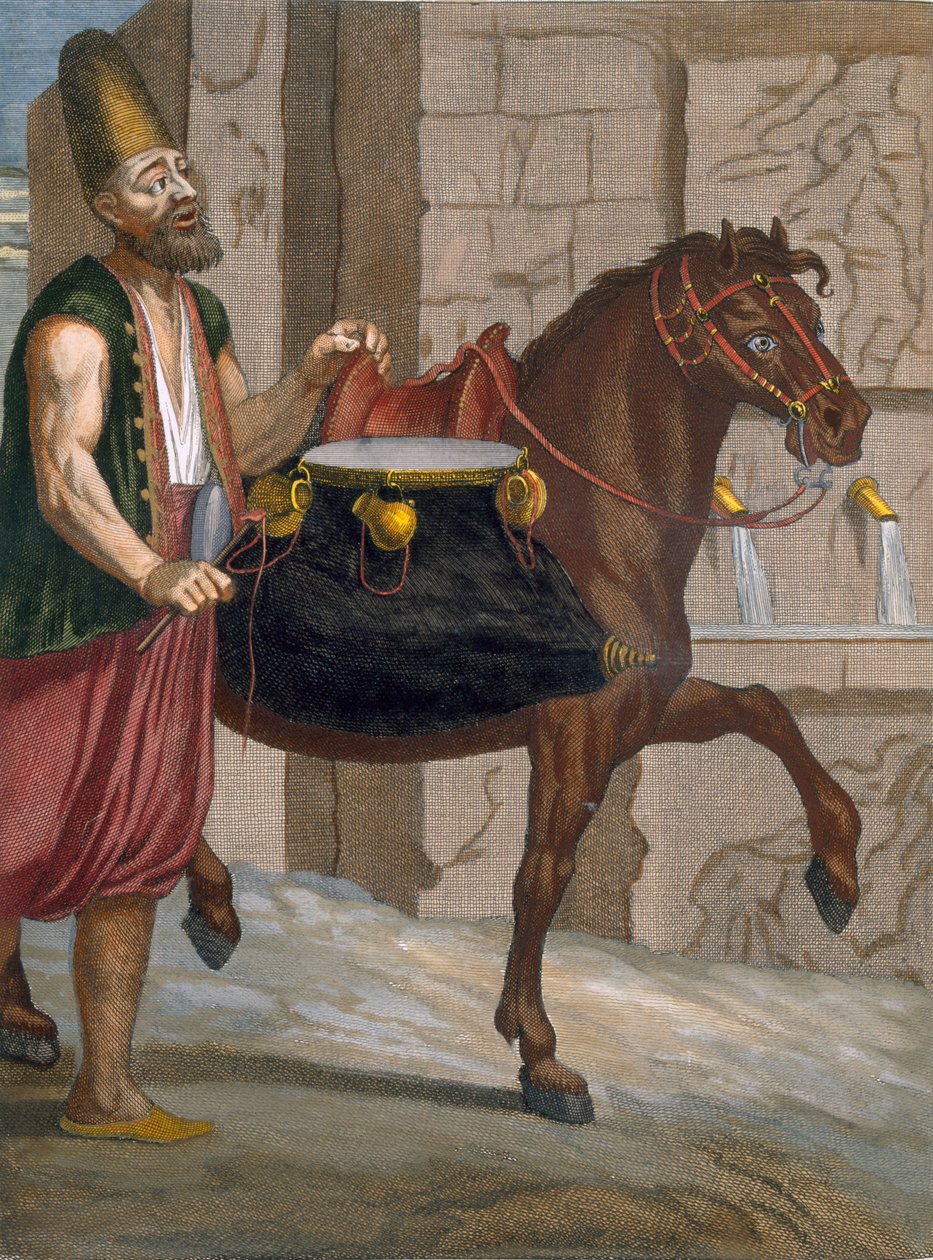Saka, charitativní derviš, který vzal vodu po městě, kolem roku 1708 od Jean Baptiste Vanmour