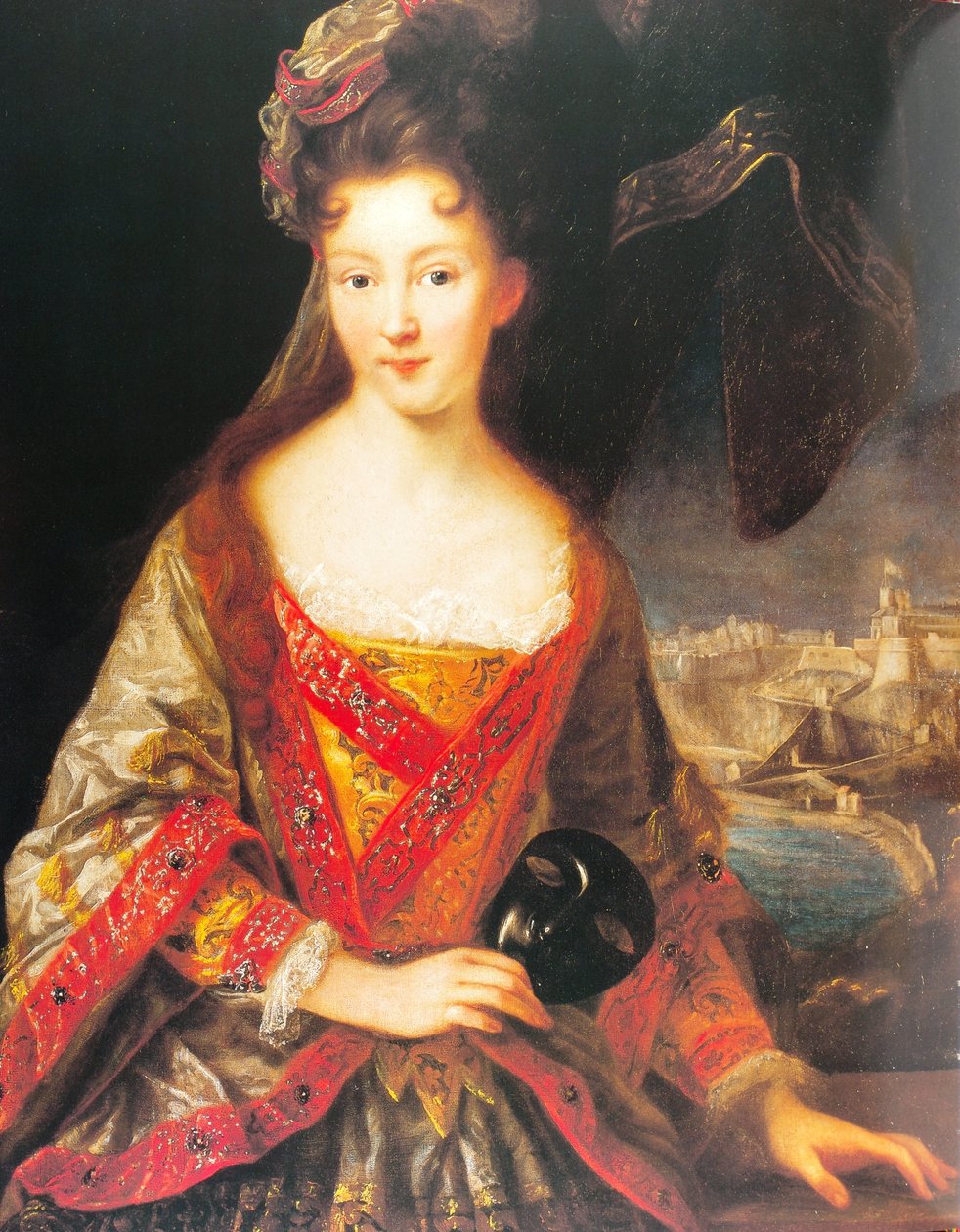 Louise Hippolyte Grimaldi s výhledem na Monako od Jean Baptiste van Loo