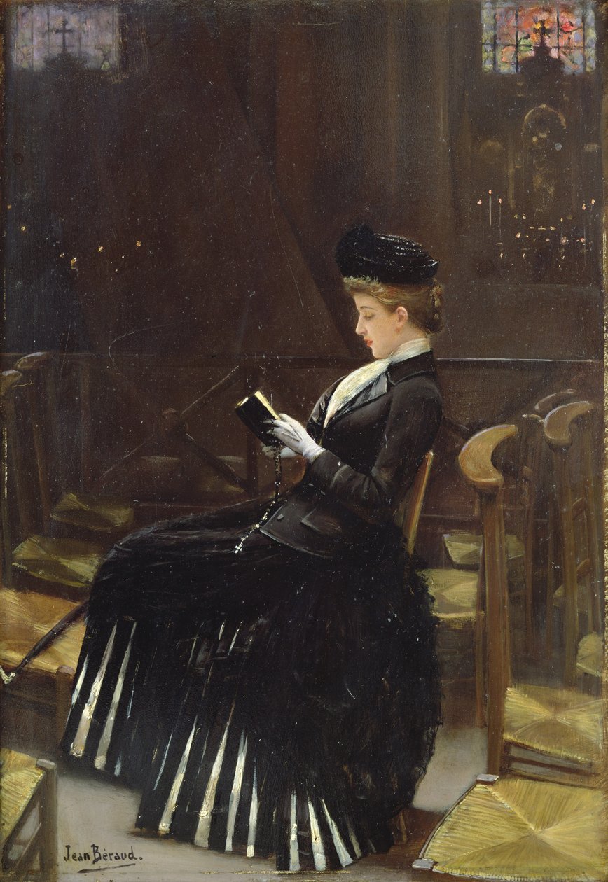 Žena při modlitbě, kolem roku 1889 od Jean Beraud