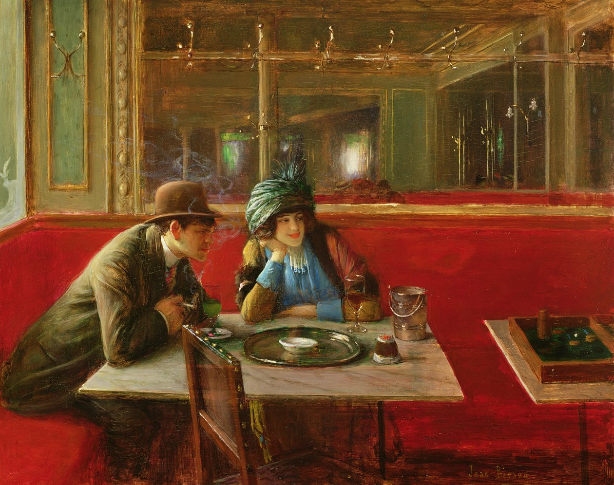 V kavárně (panel) od Jean Beraud