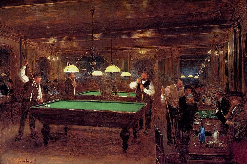 Kulečník nebo kulečník od Jean Beraud