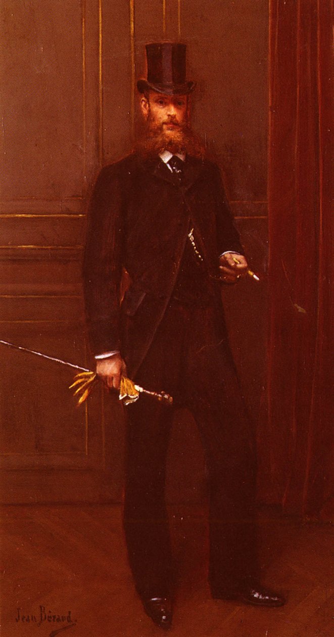 Portrét Dun Homme Elegantní portrét Dandyho od Jean Beraud
