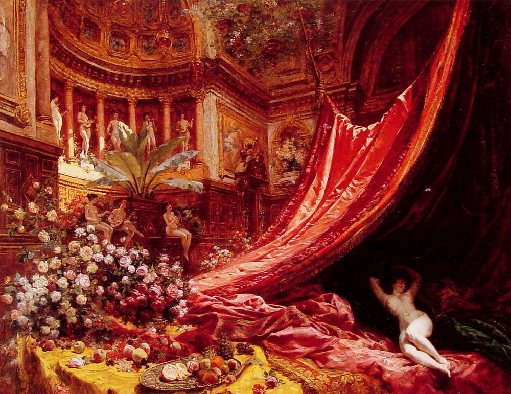 Symfonie v červené a zlaté od Jean Beraud