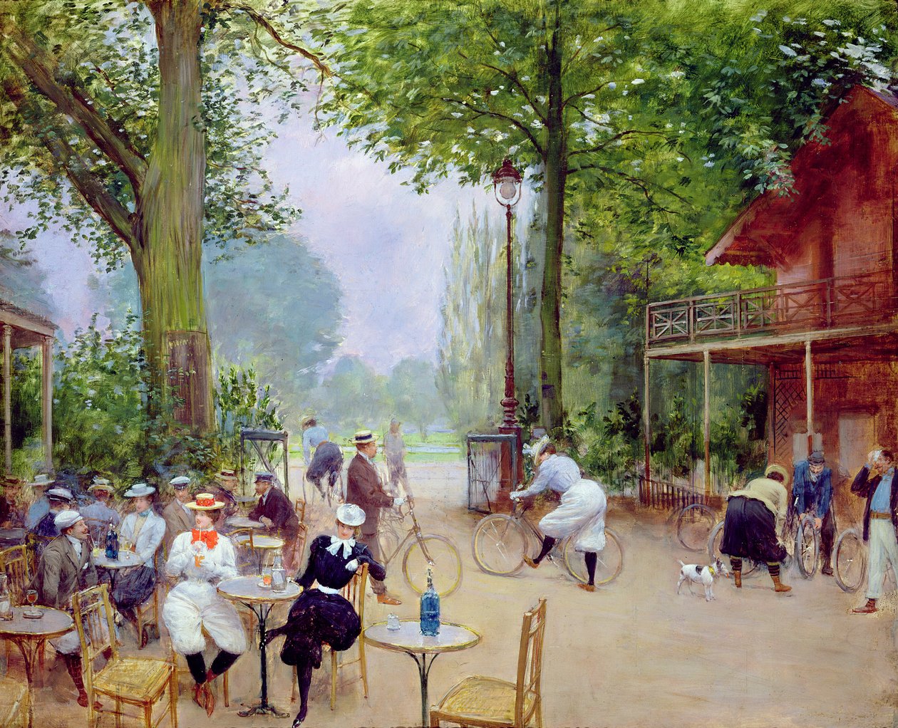 Chalet du Cycle v Bois de Boulogne, c.1900 od Jean Beraud