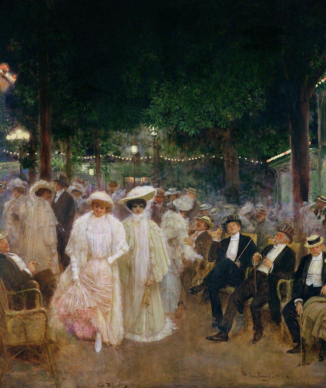 Pařížské zahrady aneb Krásky noci, 1905 od Jean Beraud