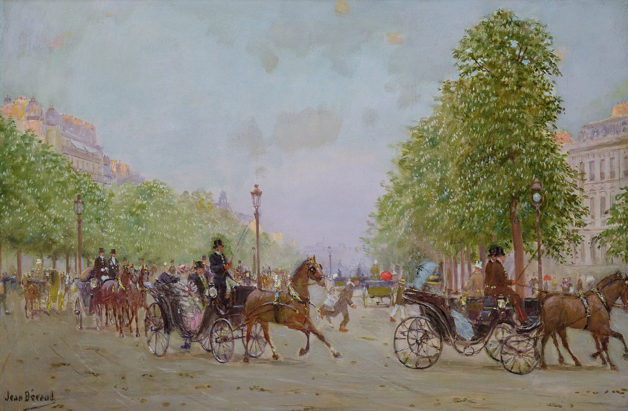 Promenáda na Champs-Elysées od Jean Beraud