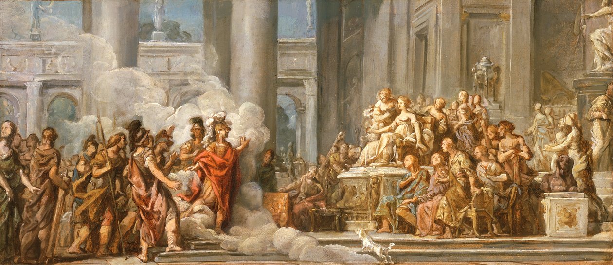 Příjezd Aenea do Kartága, 1772-4 od Jean Bernard Restout