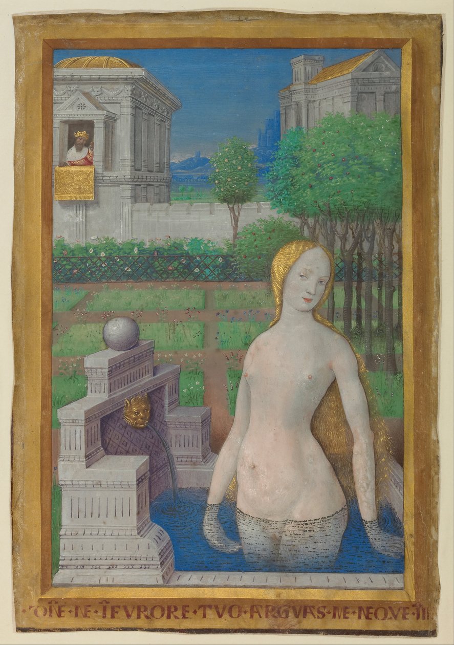 Bathsheba Koupání od Jean Bourdichon