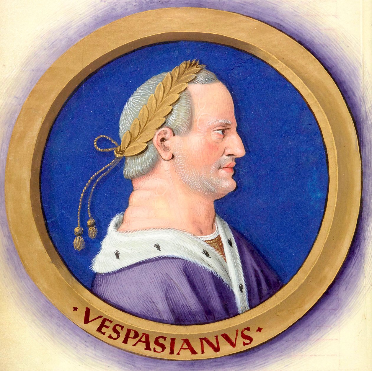 Popis dvanácti Caesarů s jejich figurami 10-Vespasianů od Jean Bourdichon