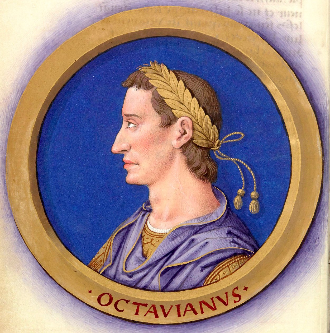 Popis dvanácti císařů s jejich postavami 2-Augustus od Jean Bourdichon