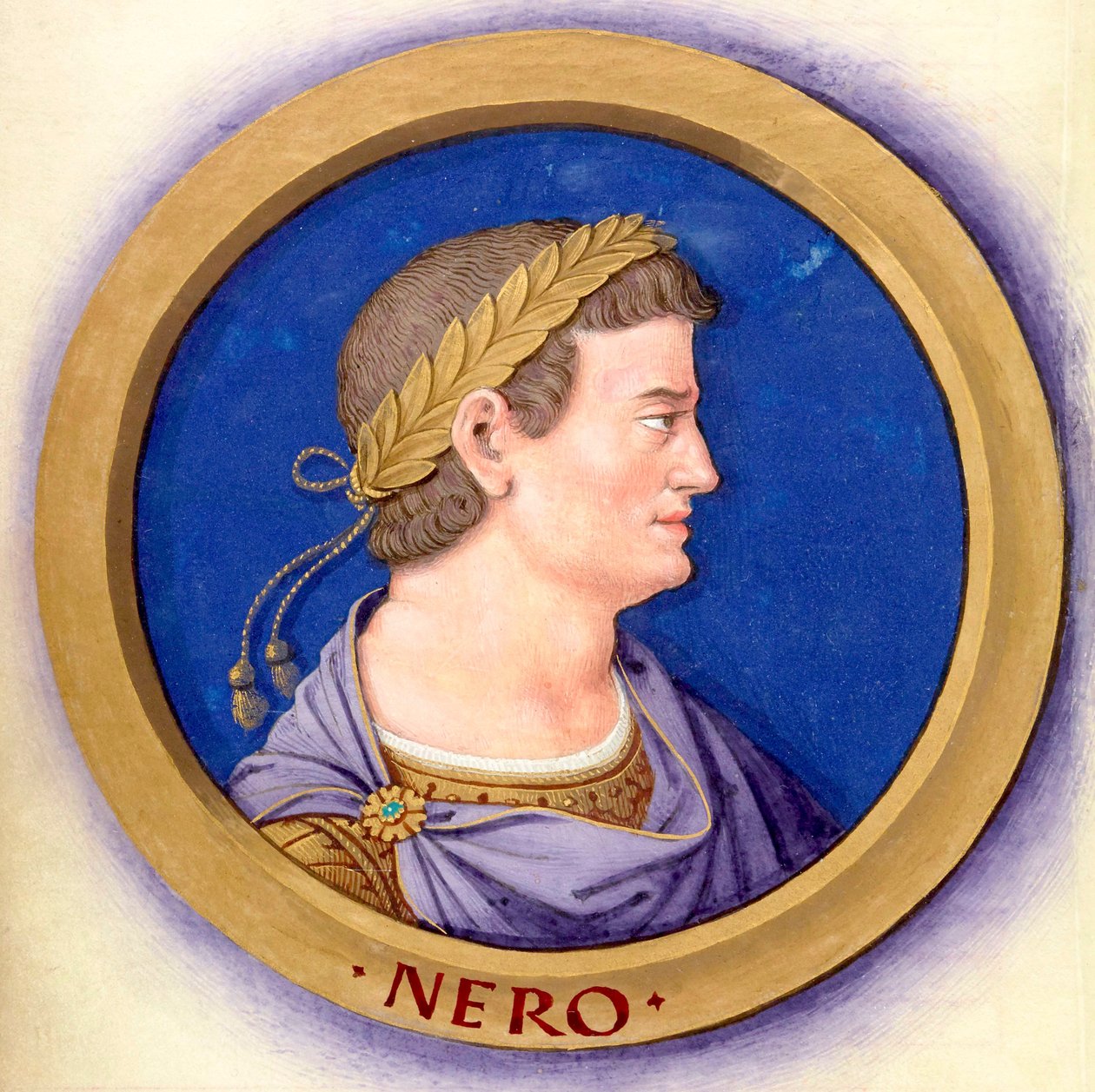 Popis dvanácti Caesarů s jejich postavami 6-Nero od Jean Bourdichon