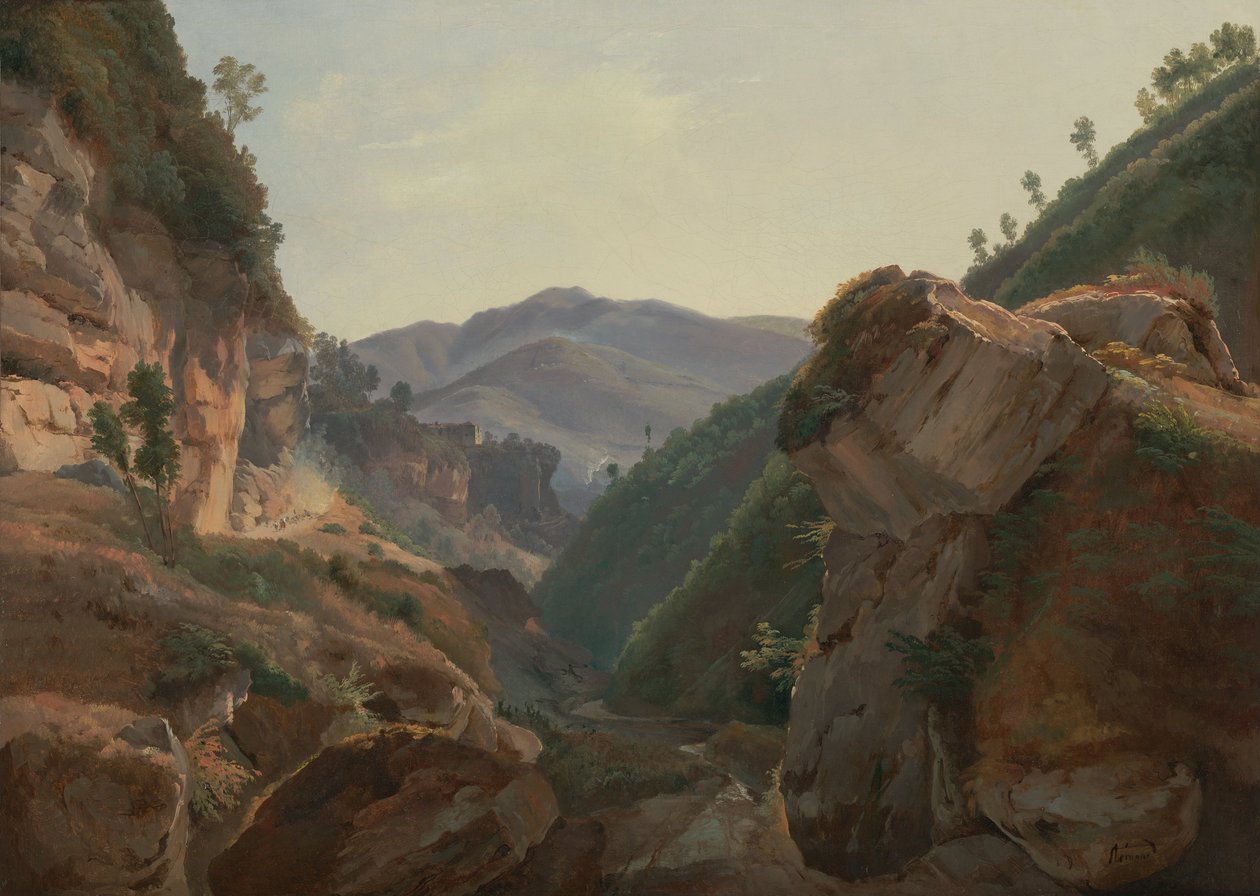 Horská krajina se silnicí do Neapole od Jean Charles Joseph Rémond